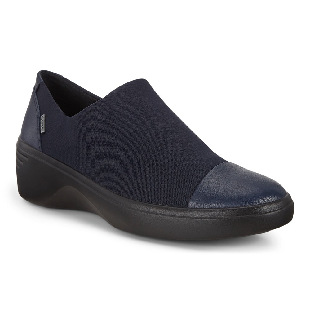 Slip On Mujer - ECCO Soft 7 Wedge - Azul Marino - IGD062735